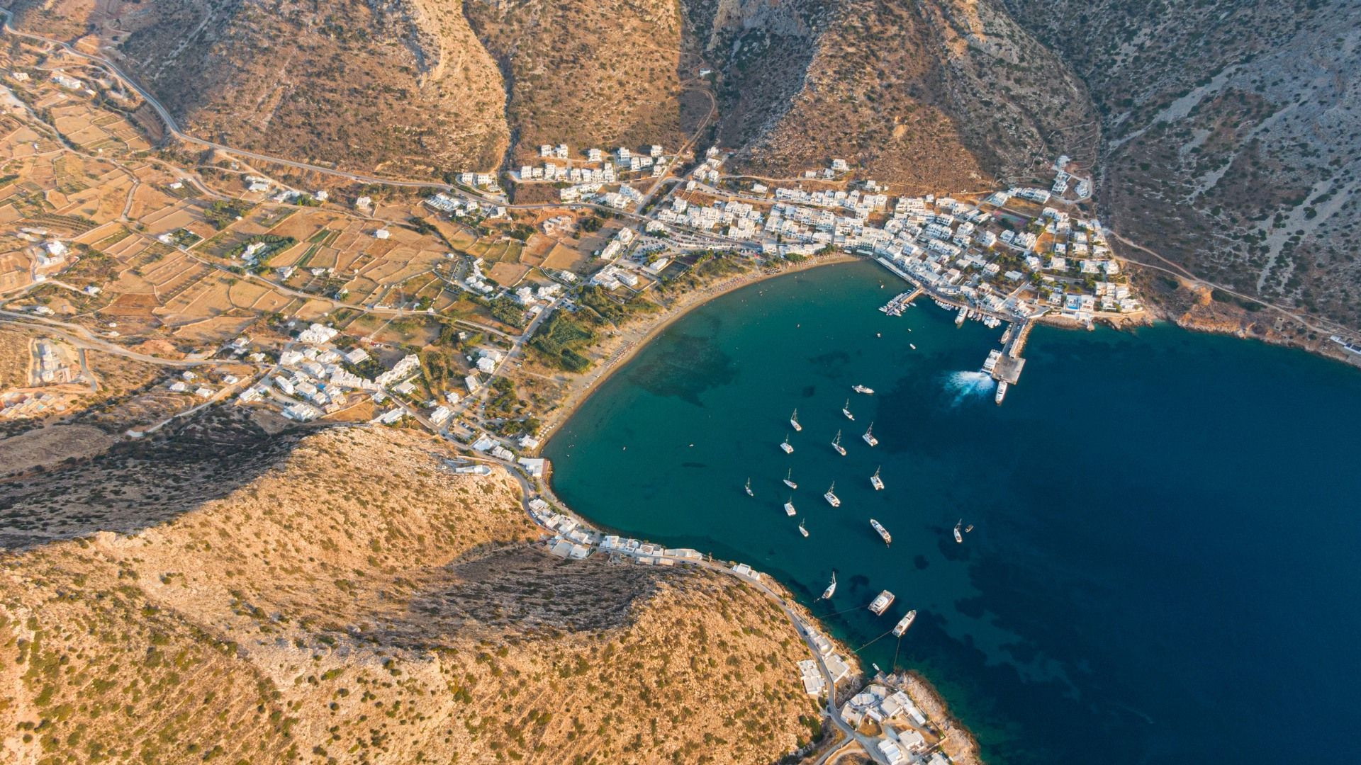 Aerial view of Kamares - Sifnos - Cyclades - Greece