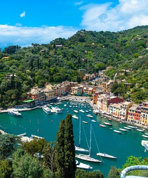 Aerial view of Portofino harbor - Liguria - Italy (3)