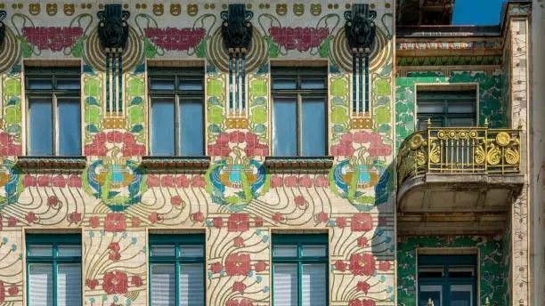 Façade Art nouveau en majolique - Vienne - Autriche
