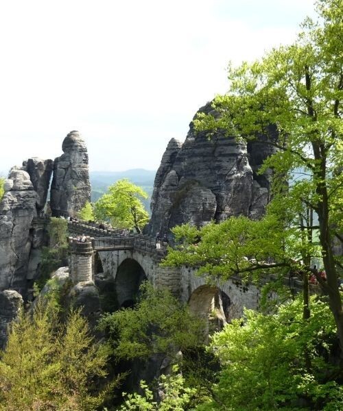 Pont de la Bastei dans la Suisse saxonne - Allemagne