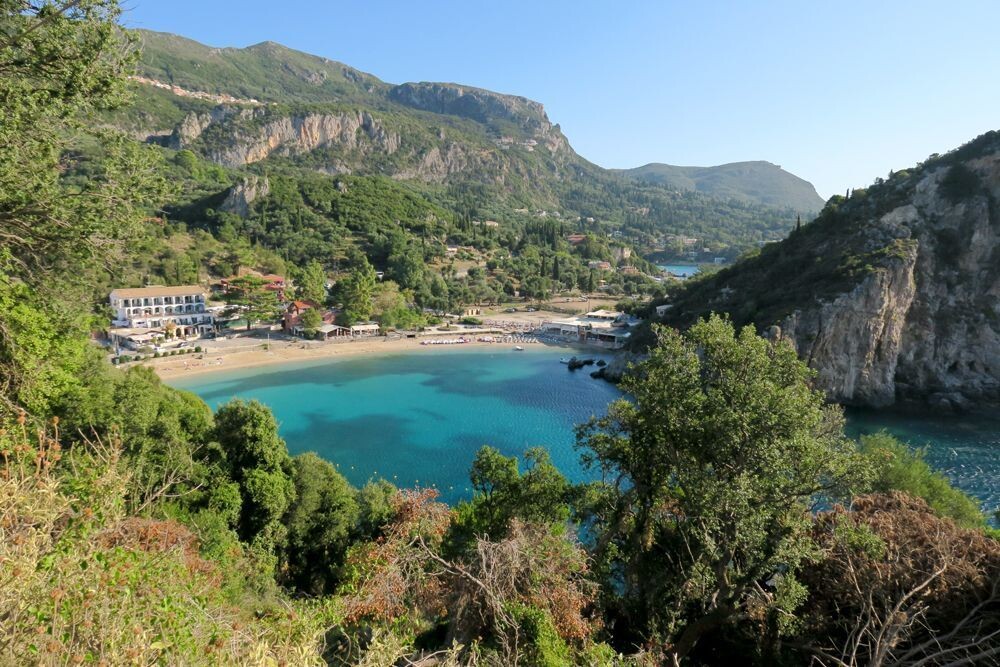 Agios Spyridon Bay in Palaiokastritsa, Corfu