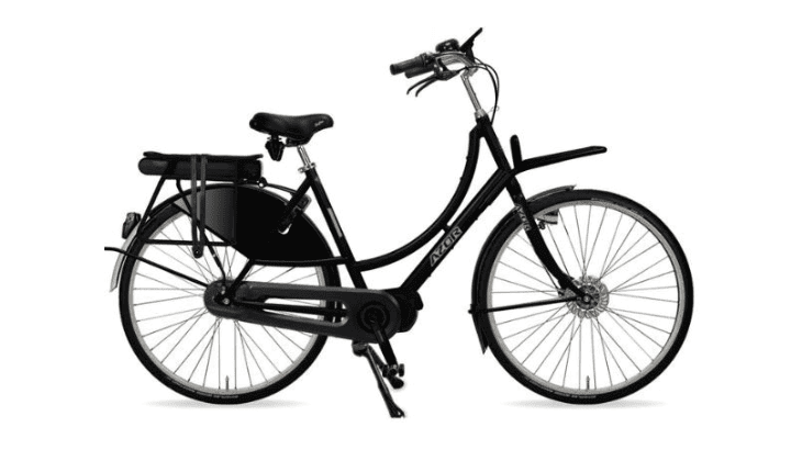 Velo electrique hollandais noir avec batterie - Circuit tulipes Pays-Bas