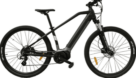 Velo electrique VTT noir avec moteur central - Pouilles Italie