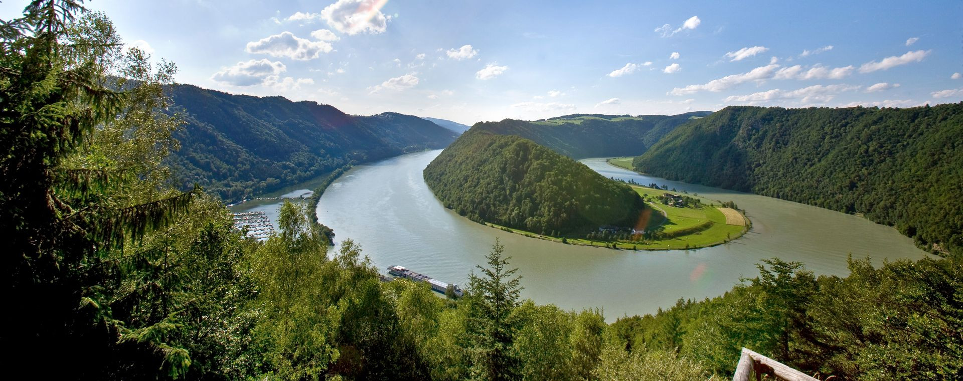 Boucle du Danube à Schlögen vue d'un belvédère - Vallée du Danube - Allemagne