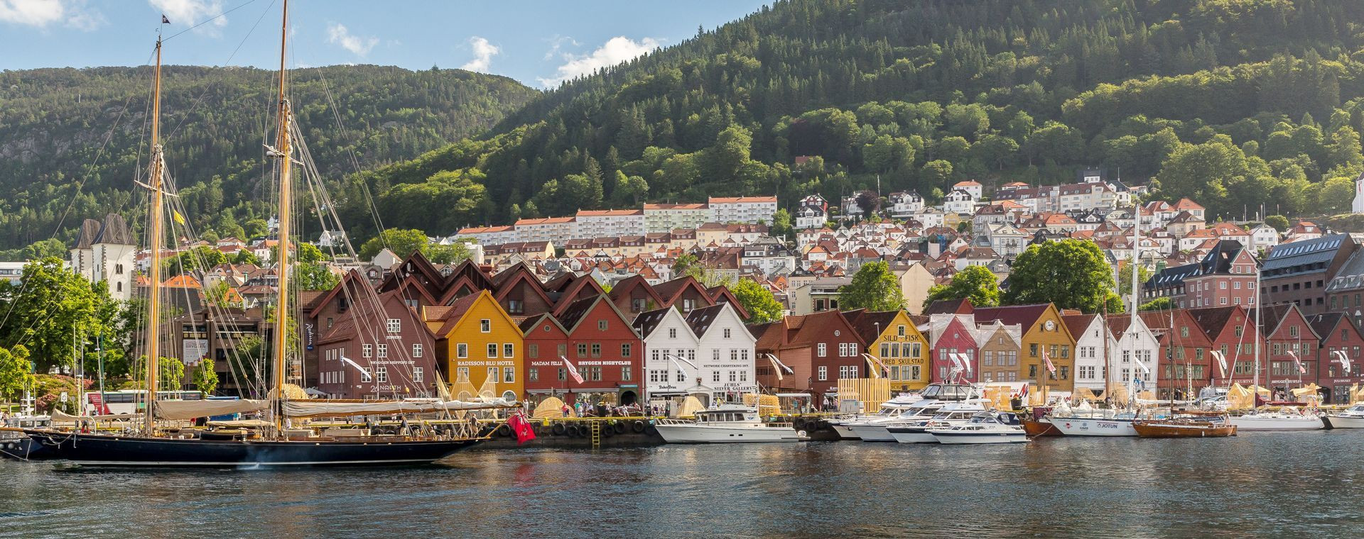 Quai du Bryggen et ses maisons colorées - Bergen - Norvège