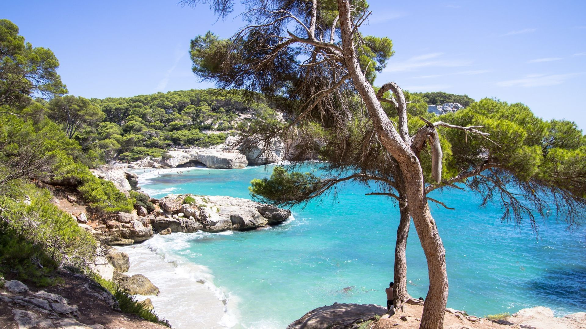 Crique turquoise de Cala Mitjana - Minorque - Baléares - Espagne