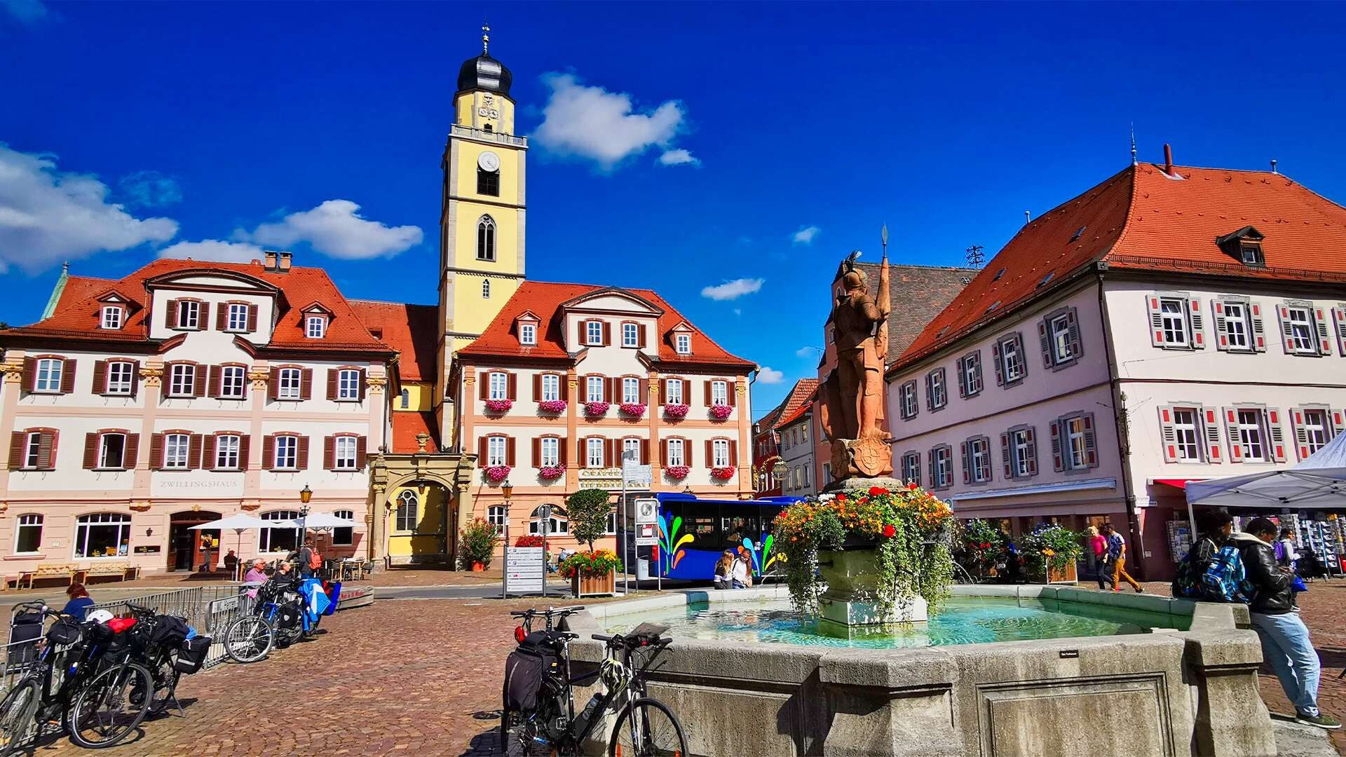 Place de marché de Bad Mergentheim - Allemagne