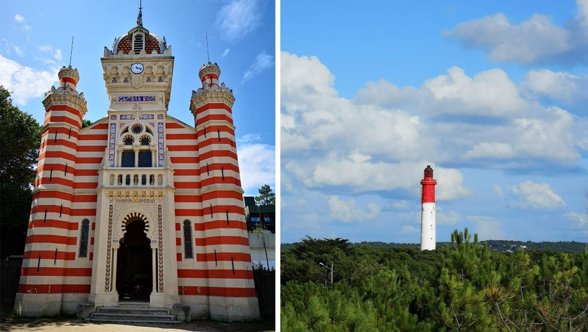 © Angélique Saget Chapelle de l'Herbe et phare du Cap-Ferret - Bassin d'Arcachon, France