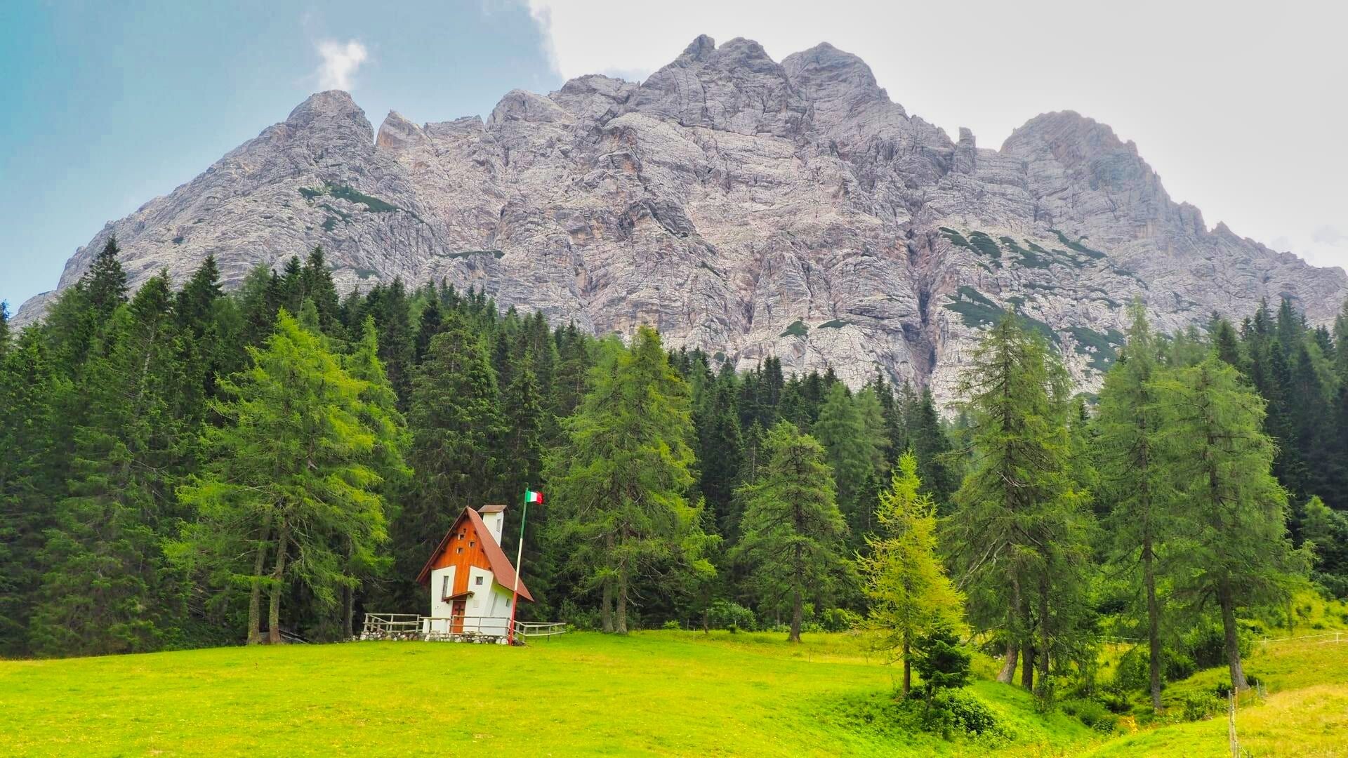 Chapel below San Sebastiano peak - Dolomites - Italy