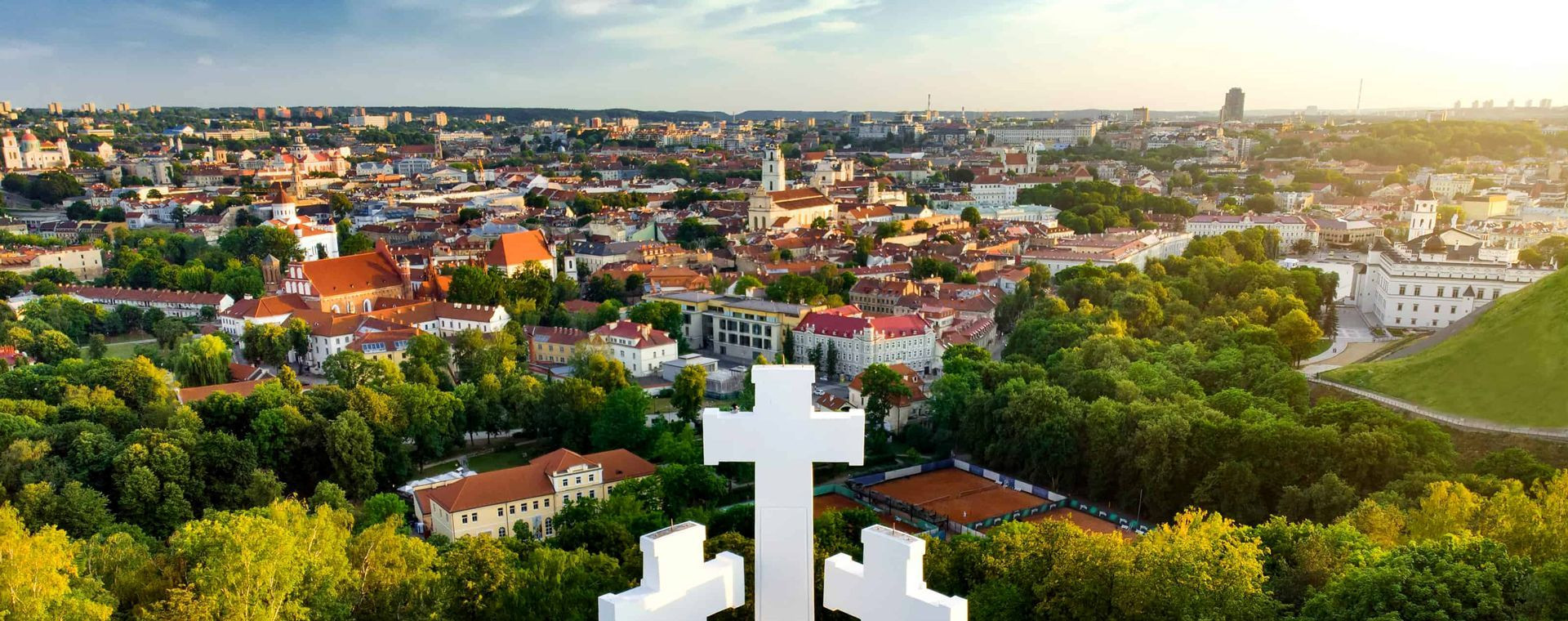 Vue aérienne de la vieille ville - Vilnius - Lituanie