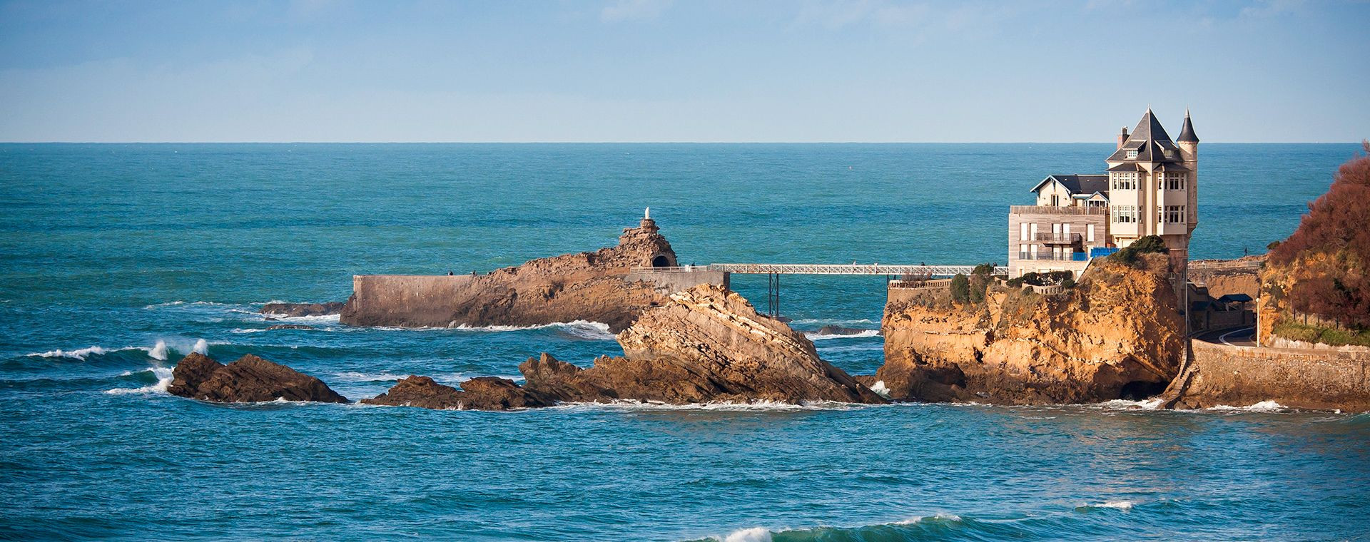Villa Belza et rochers de la Côte des Basques - Biarritz - Pays basque - France