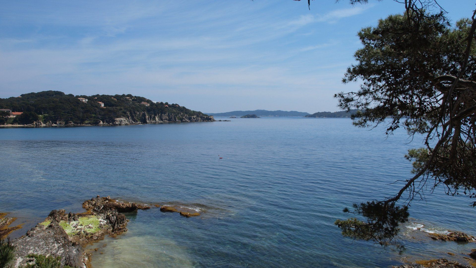 Crique et mer depuis le sentier du littoral - Corniche des Maures - Var, France
