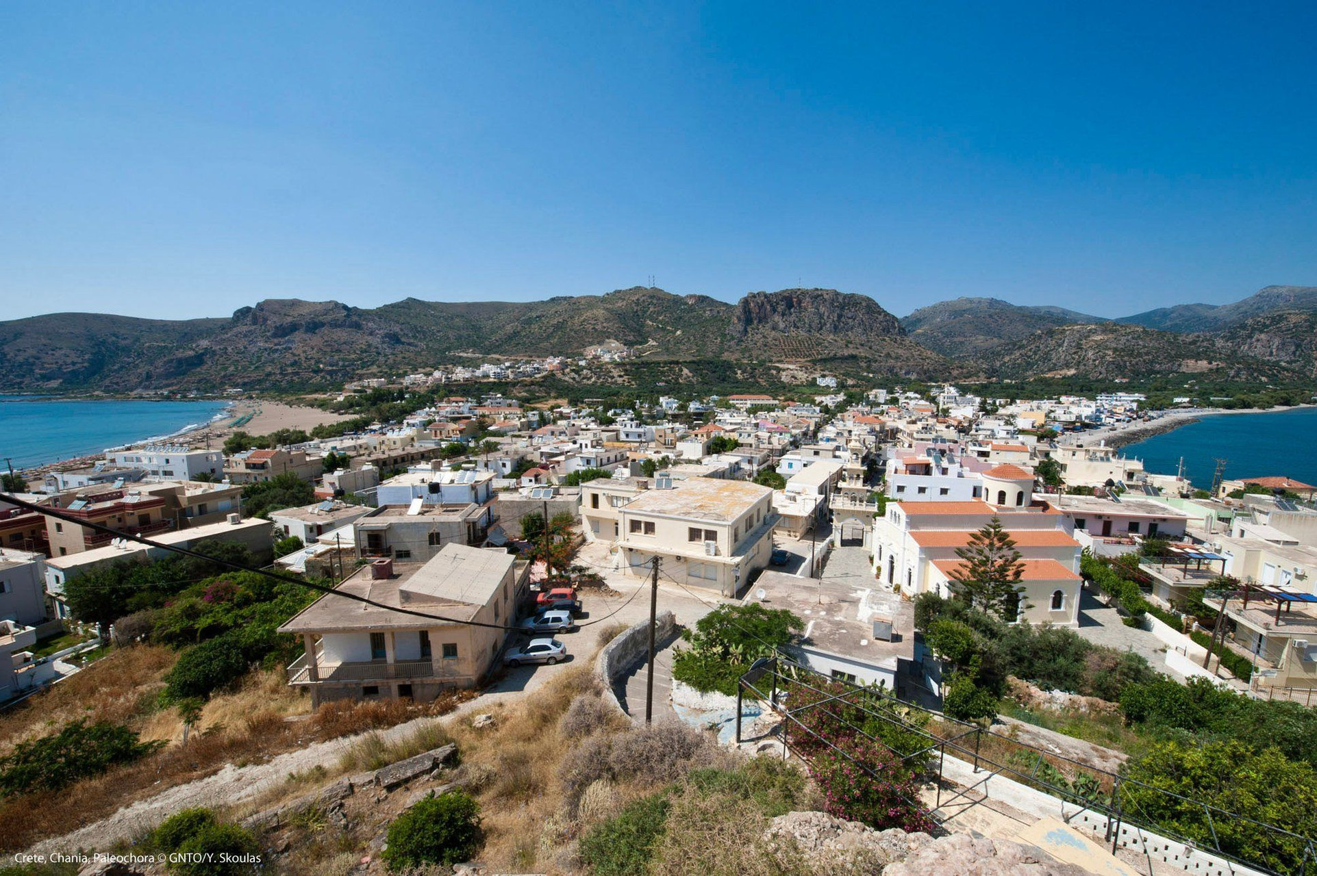 Ville côtière entre deux baies - Paleochora - Crète - Grèce