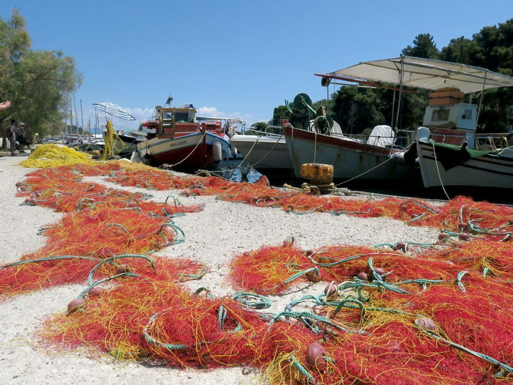 Fishing nets at Gaios harbour, Paxos