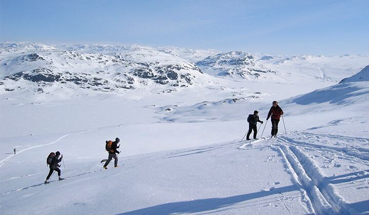 Ski nordique sur le fjell - hauts plateaux de Norvège