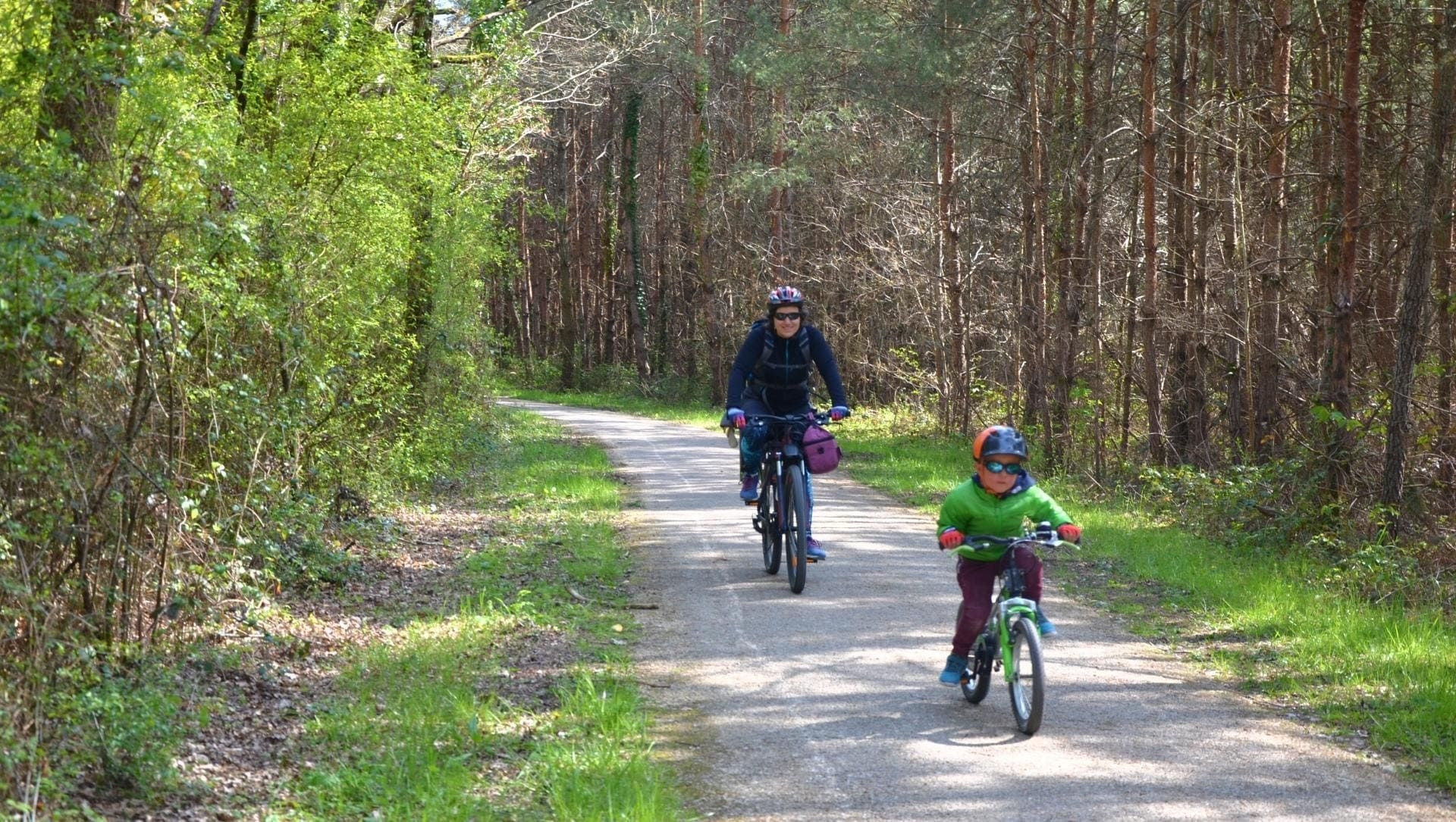 Vélo en famille en forêt entre Chambord et Blois - Val de Loire - France