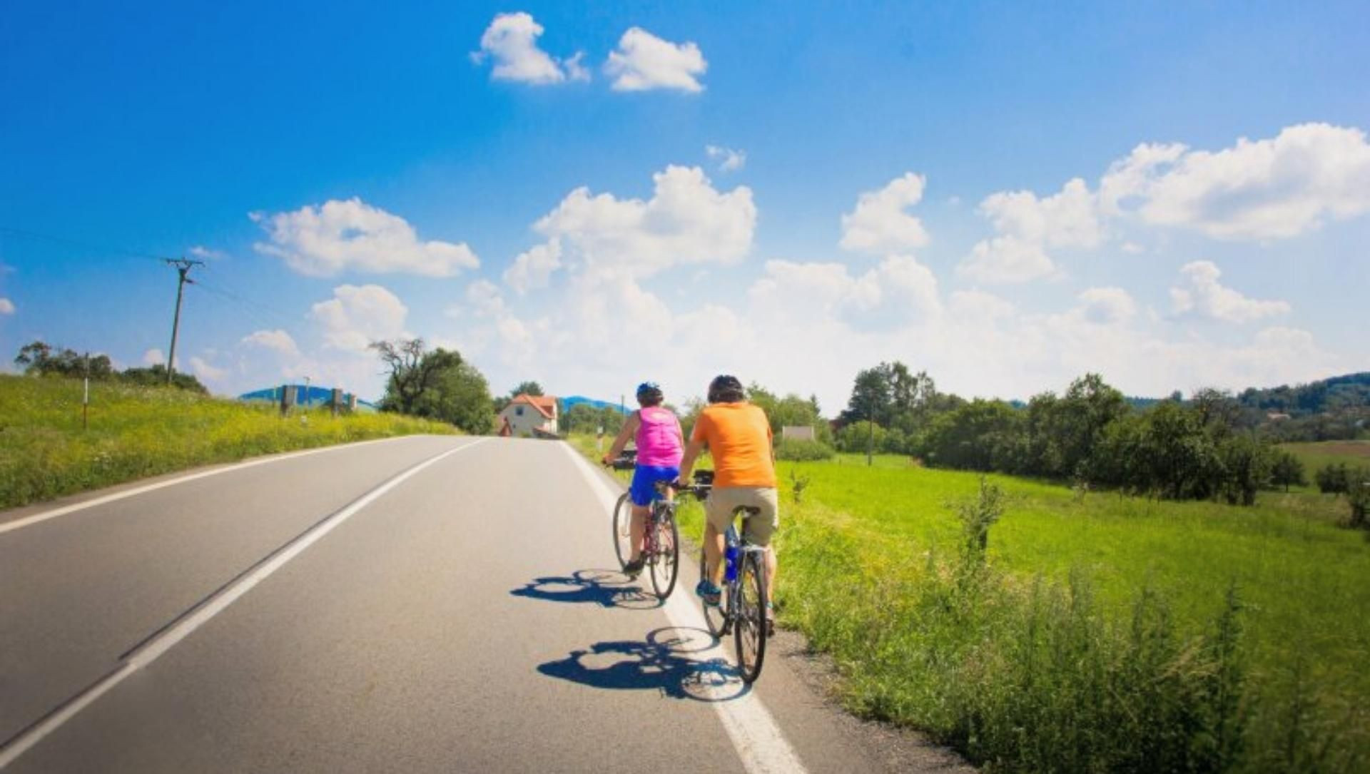 À vélo en direction de Štramberk - Moravie - Tchéquie