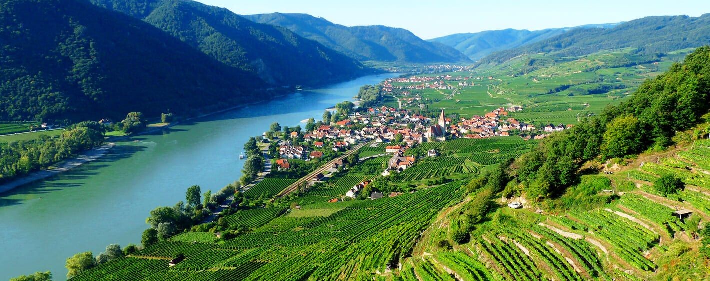Le Danube et les vignobles en terrasses de la vallée de la Wachau - Autriche