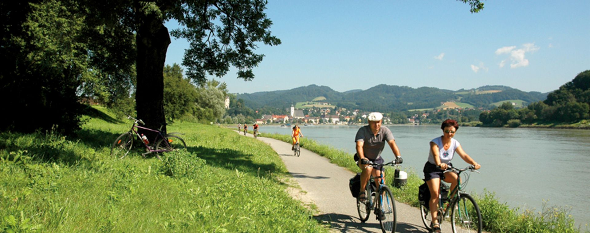 Cyclistes sur la piste du Danube - Allemagne