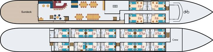 Deck plan of the Magnifique II