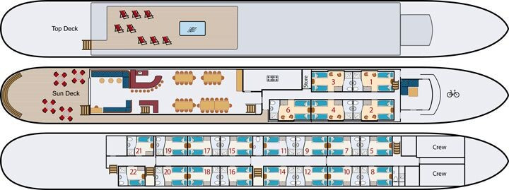 Deck plan of the Magnifique III
