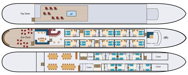 Deck plan of the Magnifique IV