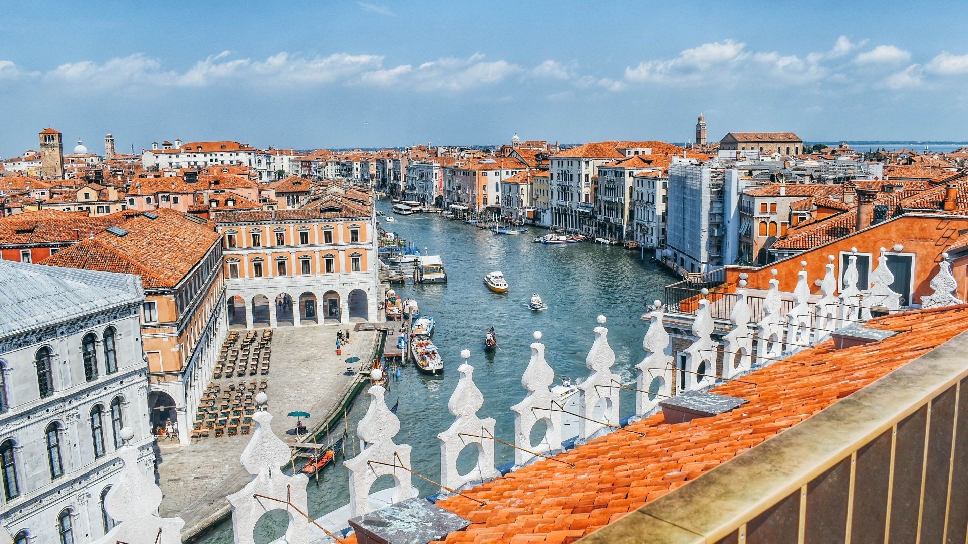 Grand Canal et toits depuis les terrasses - Venise - Italie