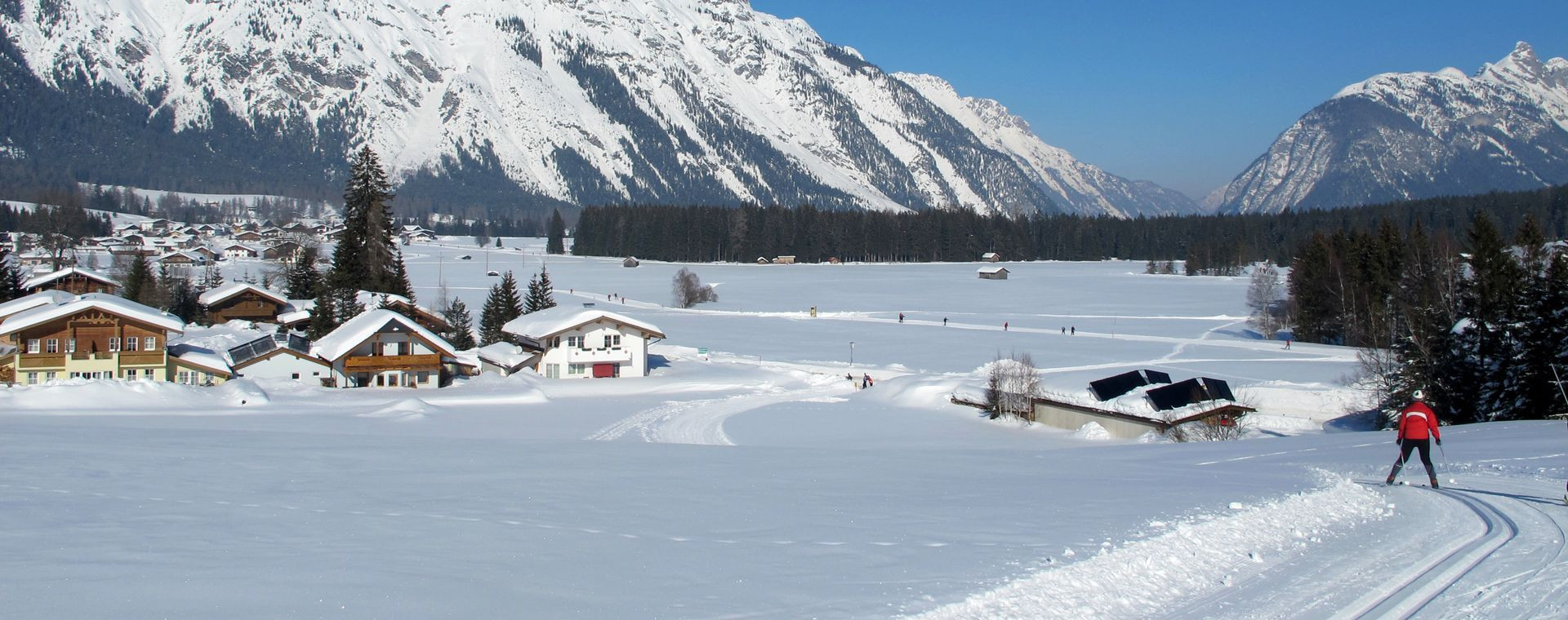 Domaine de ski de fond enneigé - Leutasch - Autriche
