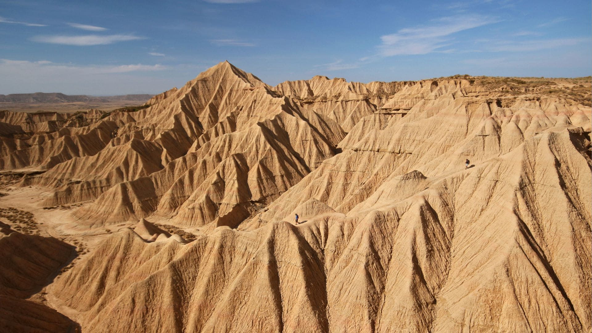 Reliefs érodés du désert des Bardenas Reales - Navarre - Espagne