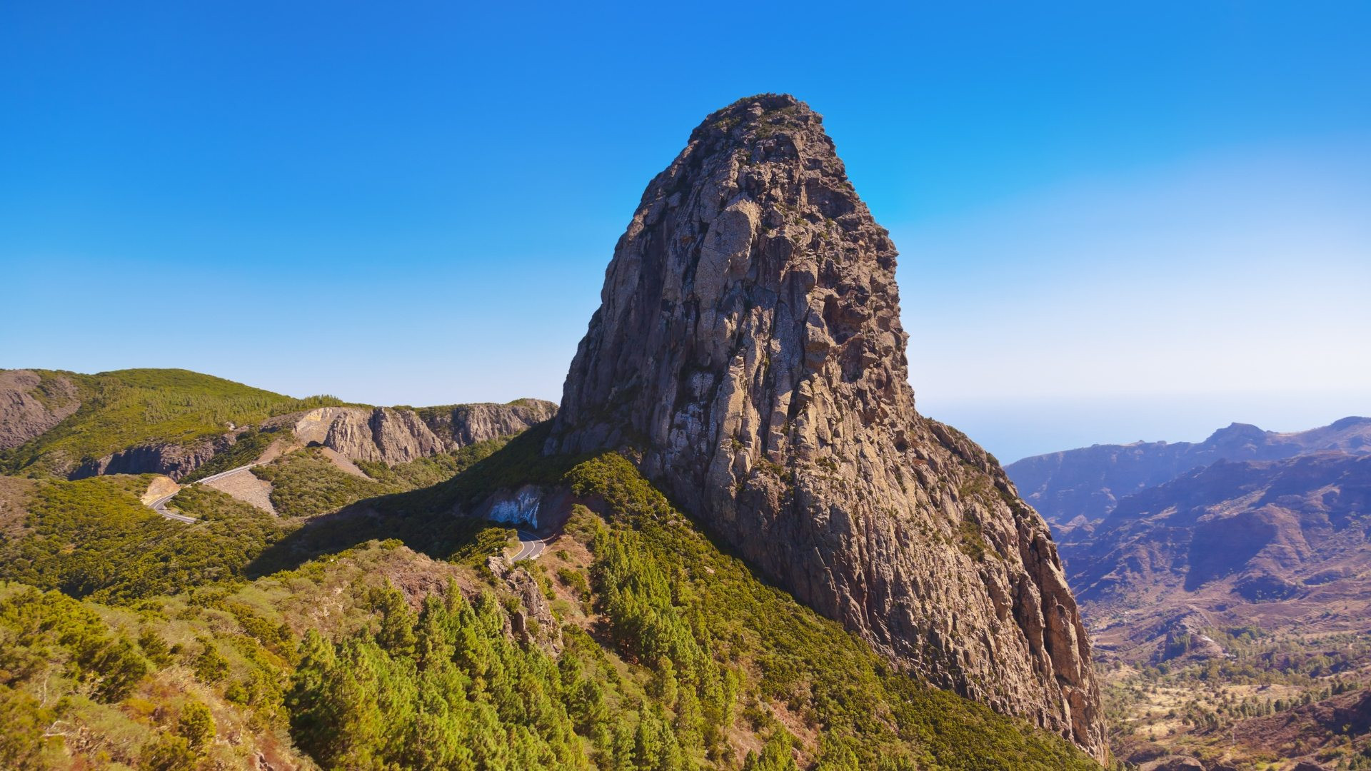 Roque de Agando, monolithe volcanique - La Gomera - Iles Canaries, Espagne