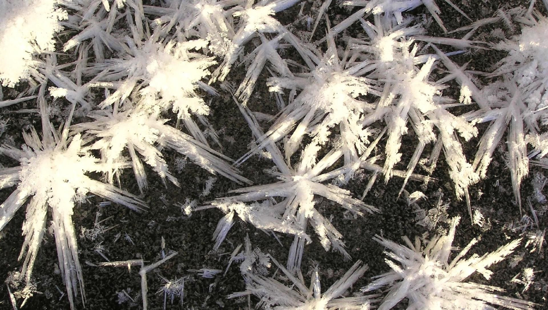 Étoiles de givre sur un lac gelé - Laponie finlandaise - Finlande