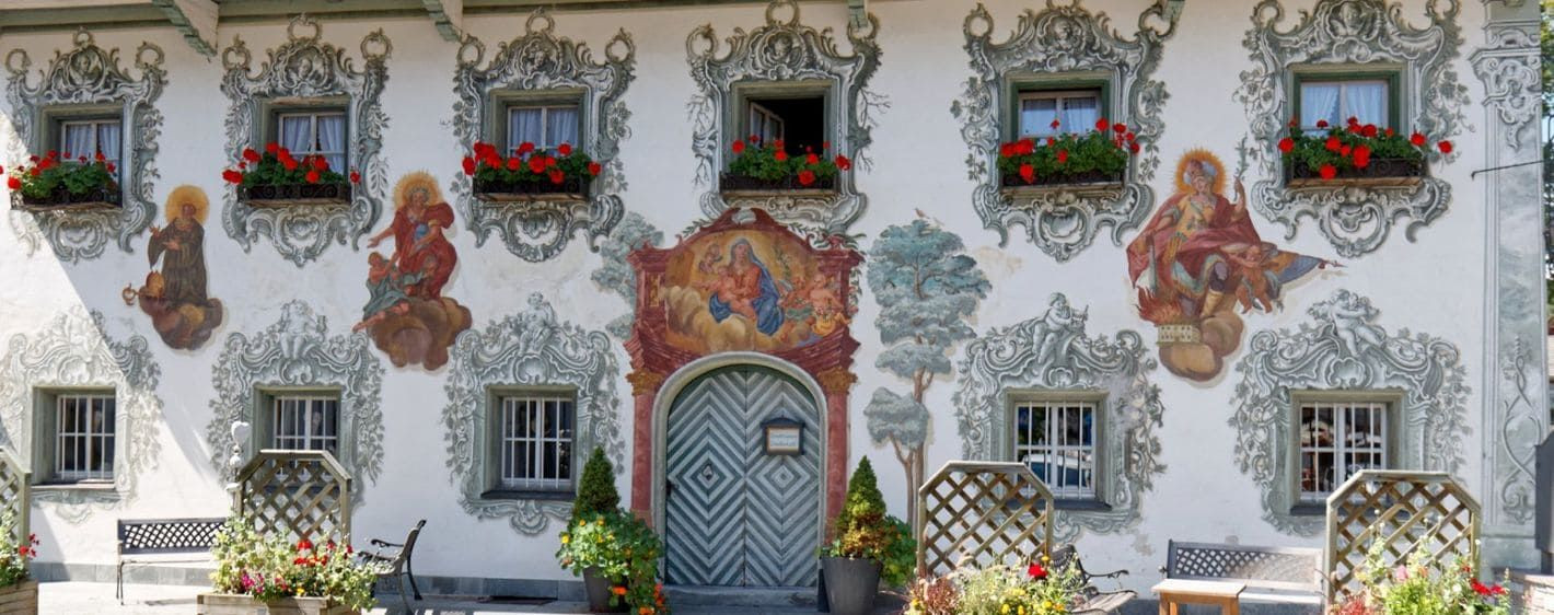 Façade Lüftlmalerei peinte de fresques - Tyrol - Autriche