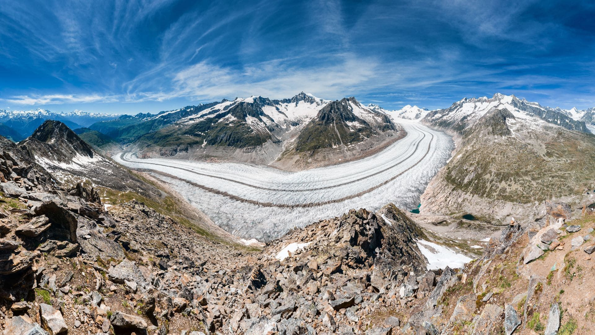 Glacier d'Aletsch vu des sommets - Valais - Suisse