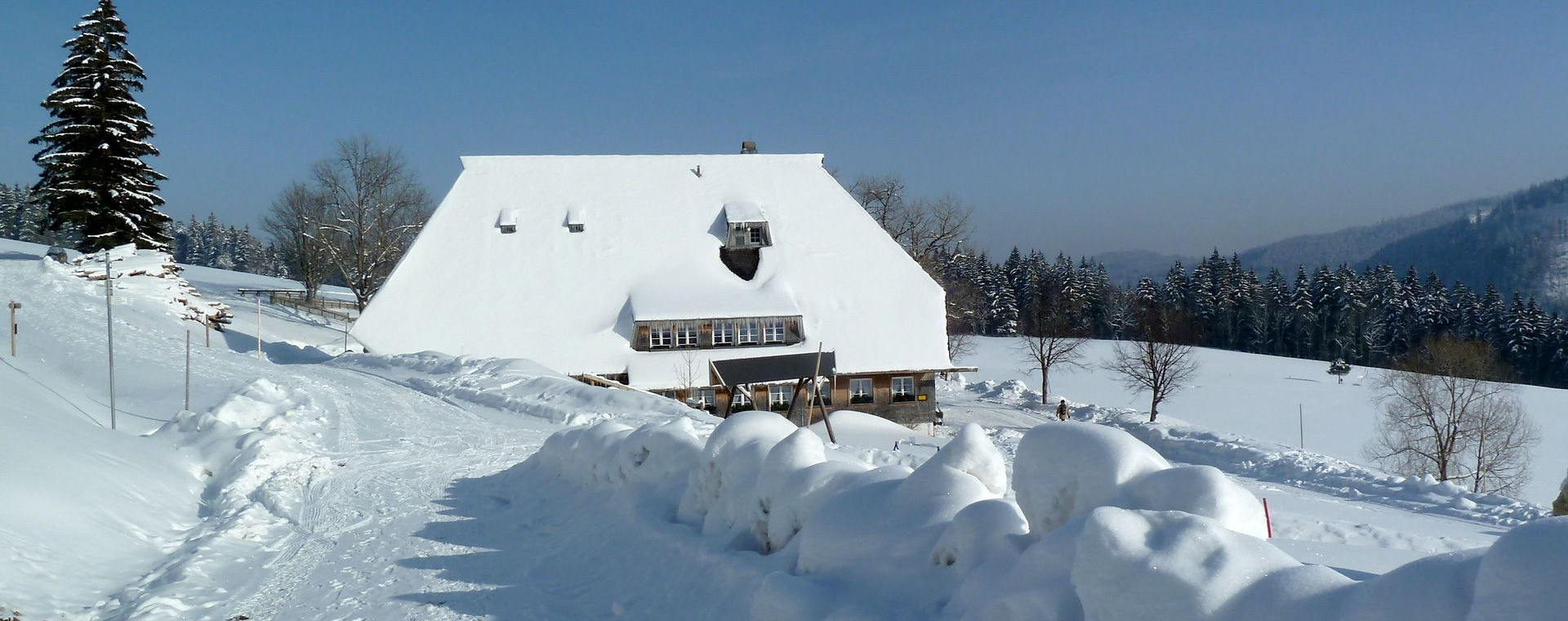 Grande ferme traditionnelle sous la neige - Forêt-Noire - Allemagne