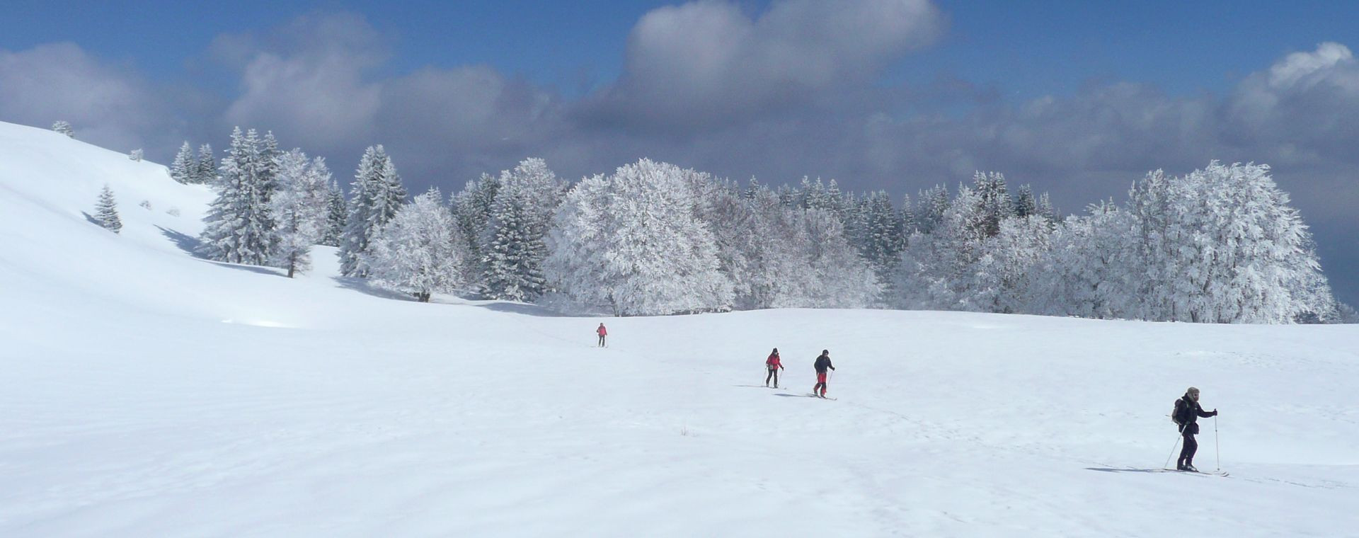 Ski nordique accompagné - crêtes du Vercors - Alpes, France