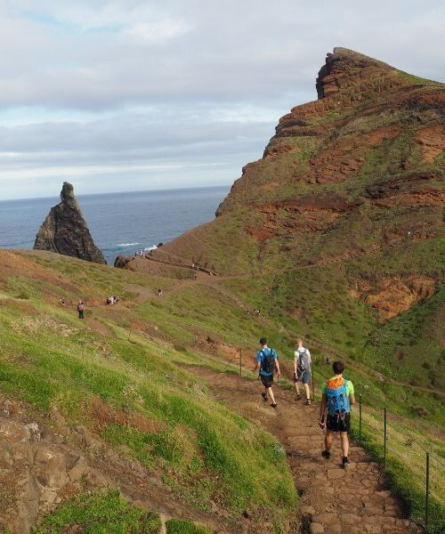 Hikers at Ponta de São Lourenço - Madeira - Portugal
