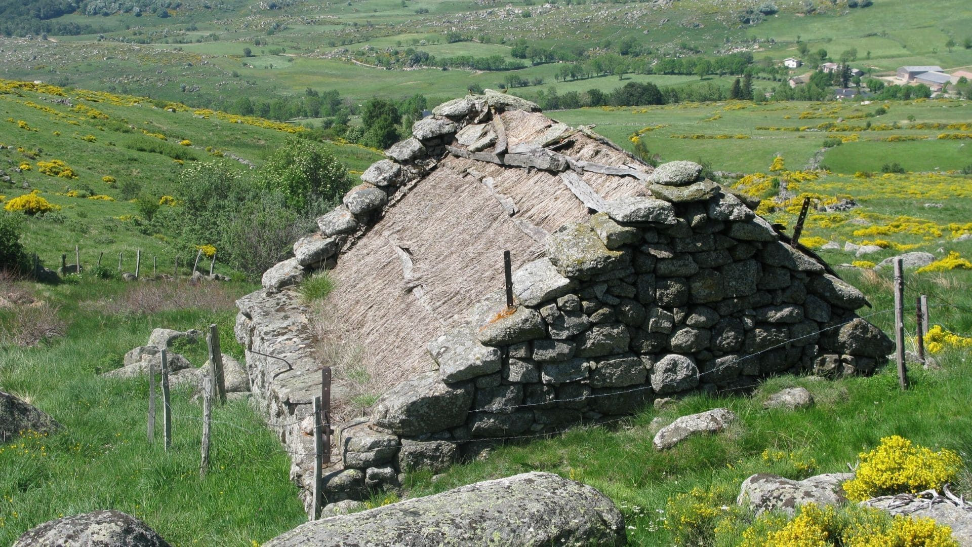 Ancienne bergerie en pierre sur le chemin de Stevenson - Massif central - France