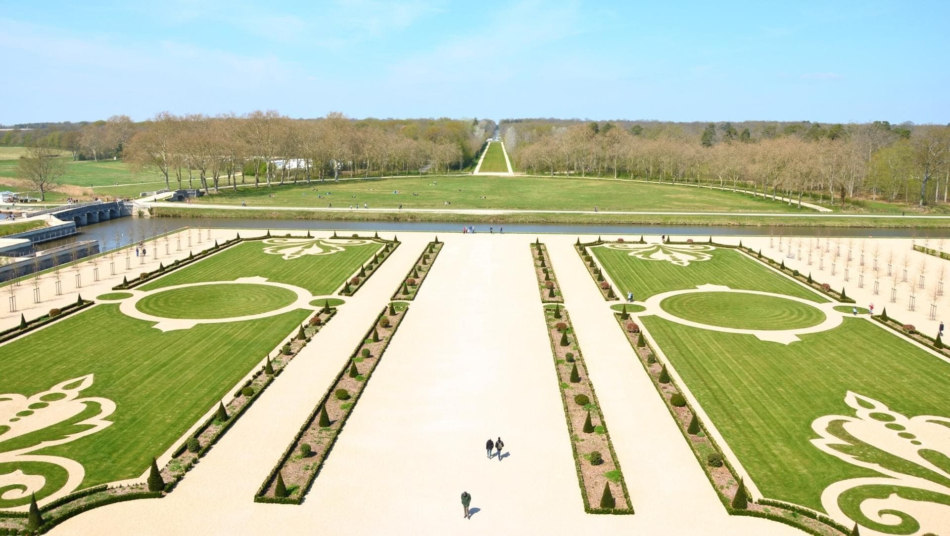 Jardins à la française du château de Chambord - Val de Loire, France