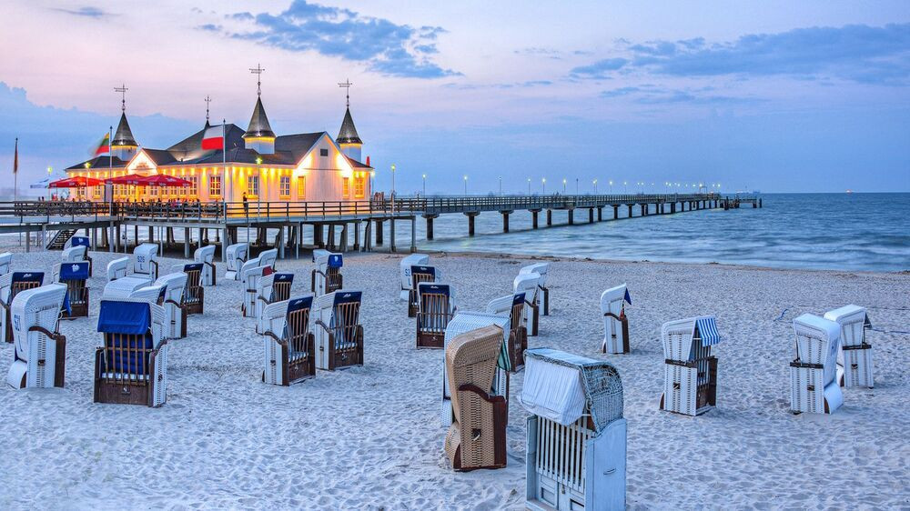Jetée d'Ahlbeck au crépuscule - île d'Usedom - Allemagne