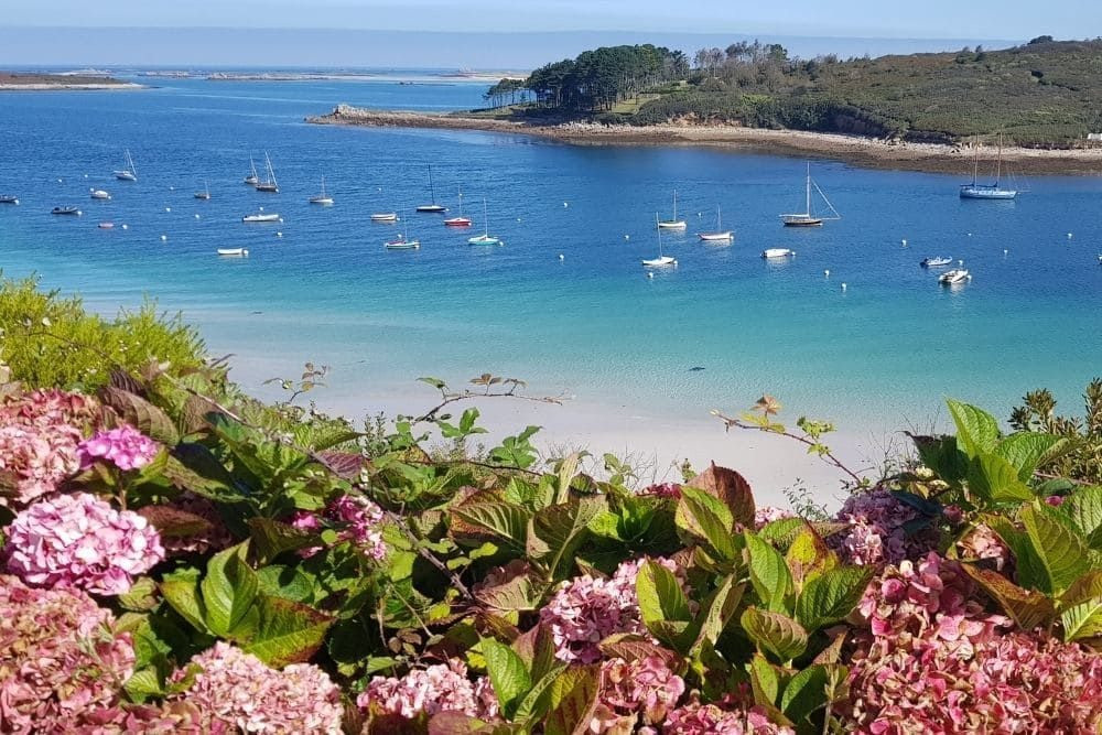 Aber Benoît seen from Saint-Pabu in Finistère, Brittany