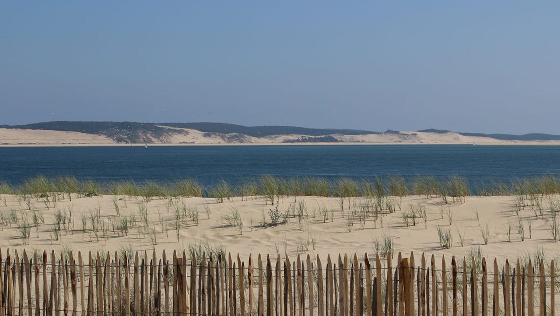 © Angélique Saget La dune du Pilat vue depuis la plage et le banc d'Arguin - Bassin d'Arcachon - France