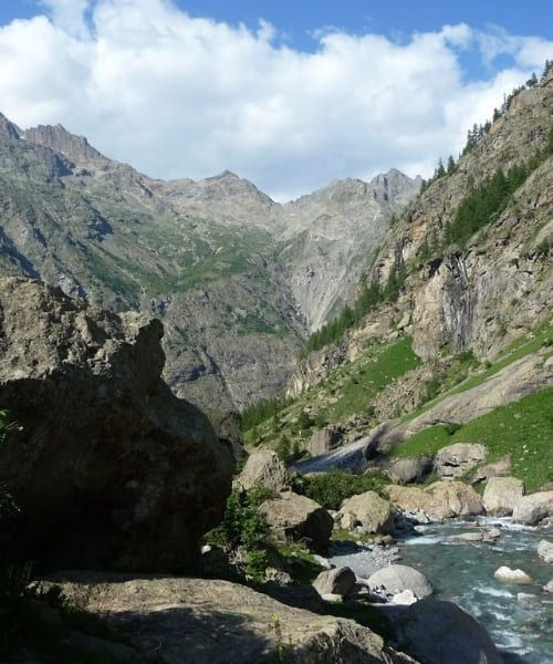 Torrent de La Selle dans son vallon montagneux - Écrins - France