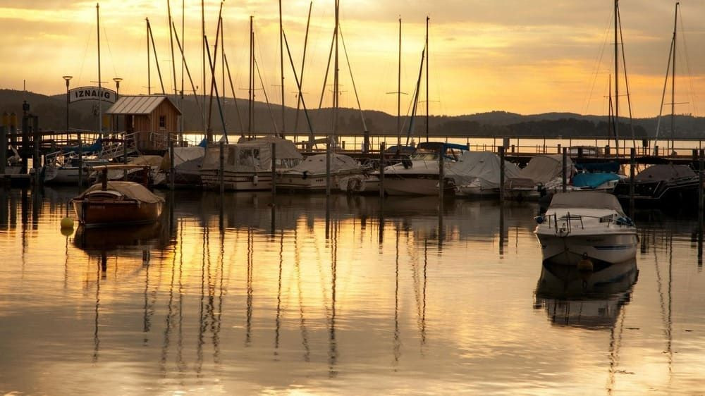 Port de plaisance au coucher de soleil - Lac de Constance - Allemagne