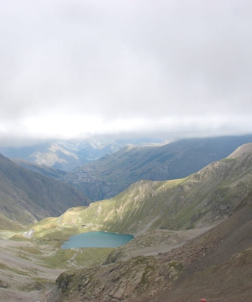 Lac de la Muzelle depuis le col de la Muzelle