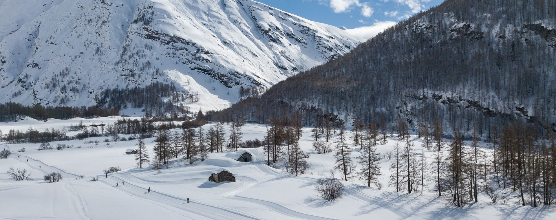 Paysage enneigé de la vallée - Bessans - Haute-Maurienne - France