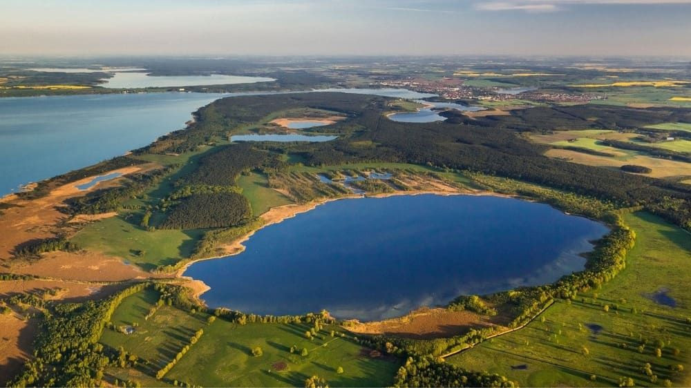 Lacs vus du ciel - Parc national de Müritz - Mecklembourg - Allemagne