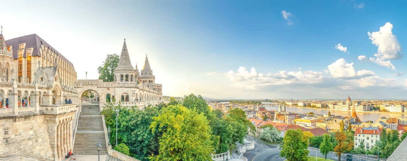Bastion des Pêcheurs et panorama sur le Danube - Budapest - Hongrie