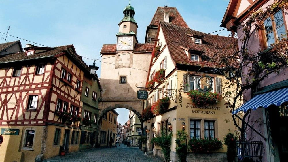 Tour Markusturm et maisons à colombages - Rothenburg ob der Tauber - Allemagne