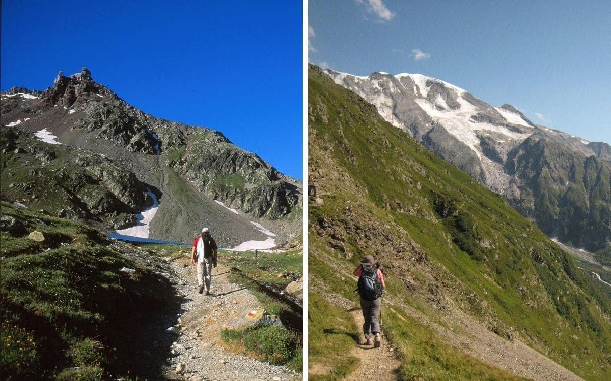 Le col du Bonhomme (à gauche) et le col du Tricot (à droite) © François Ribard