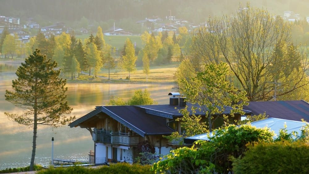 Lever de soleil sur le lac Walchsee - Tyrol - Autriche